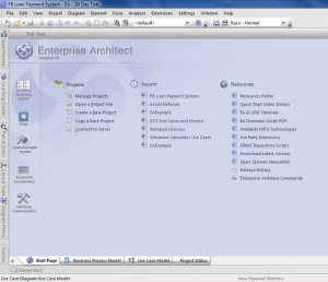 Enterprise Architect Start Page
